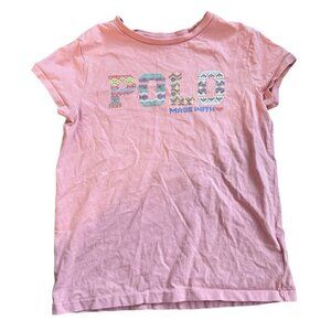 Polo Ralph Lauren Girls Graphic T-Shirt Pink Size Medium